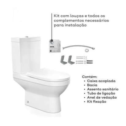 Vaso Sanitário com Caixa Acoplada Docol Next Branco - 1668466