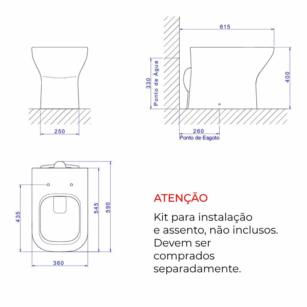 Vaso Sanitário Convencional Deca Axis Cor Barbante - P.47.26