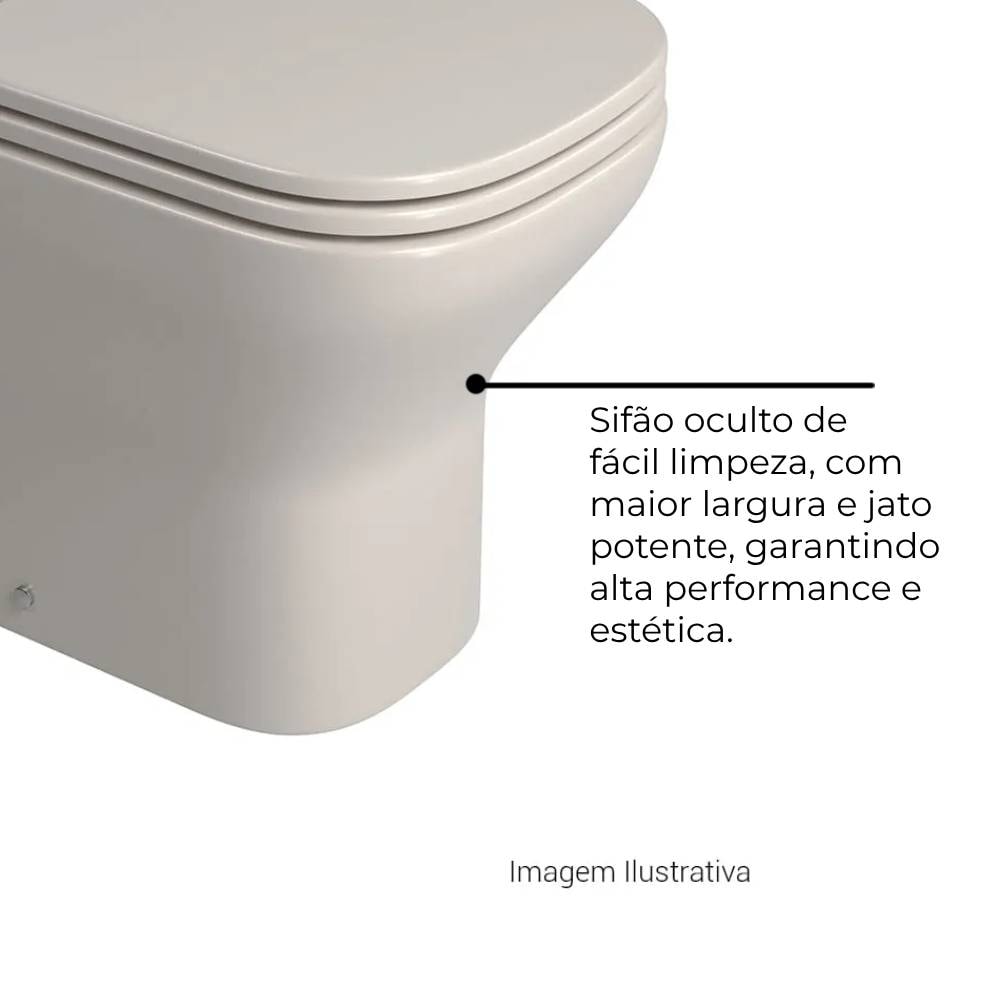 Vaso Sanitário Convencional Deca Axis Cor Barbante - P.47.26