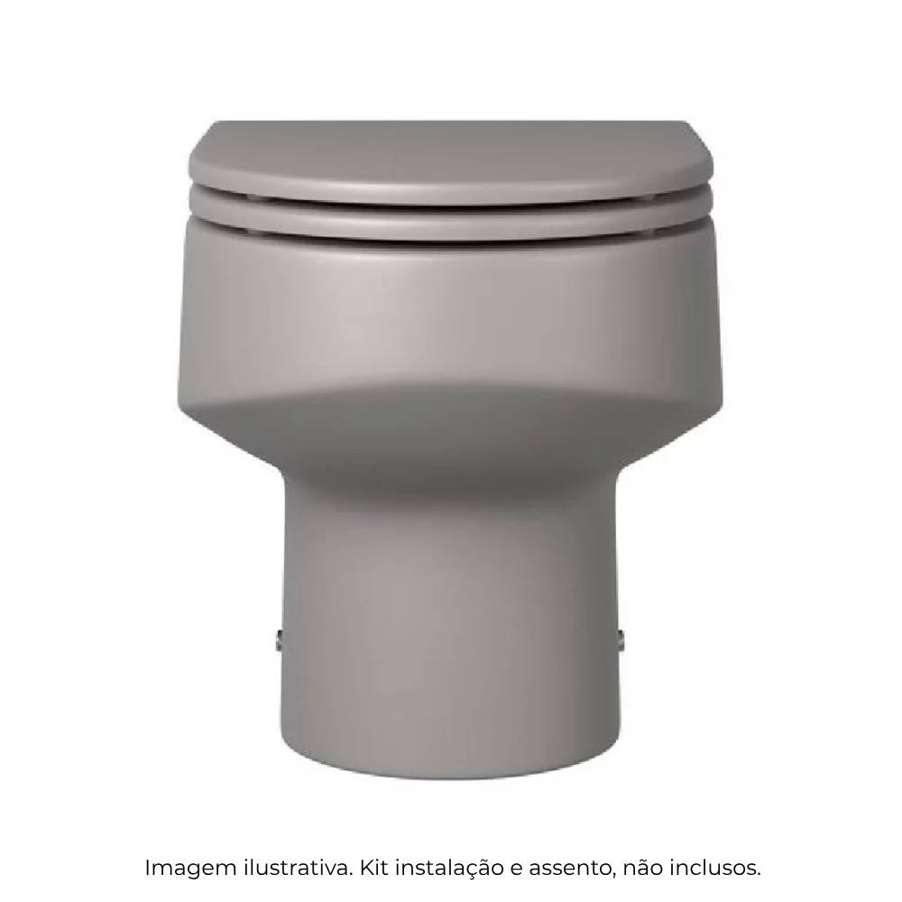 Vaso Sanitário Convencional Deca Carrara Antracite Cinza - P.60.85