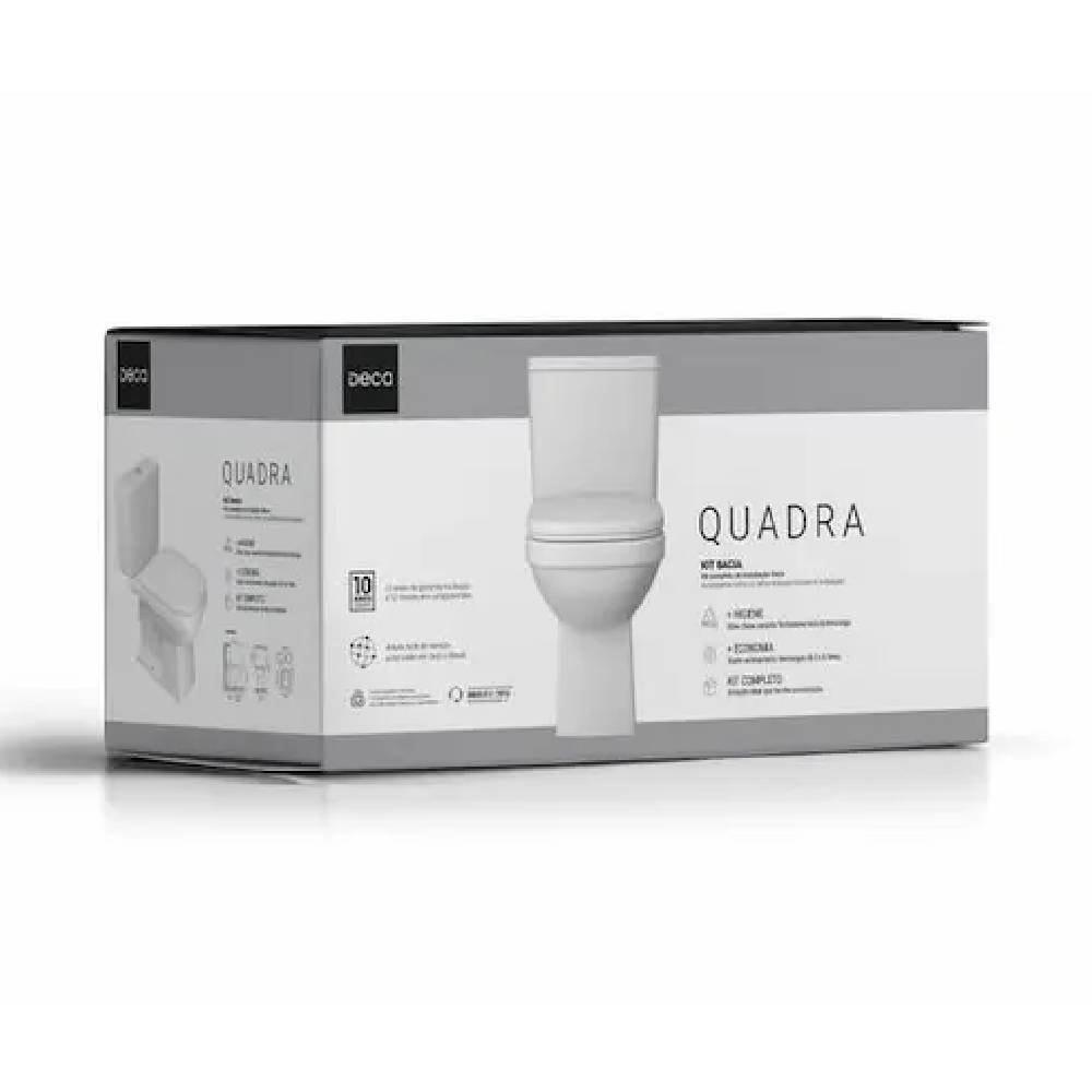 Vaso Sanitário Kit Bacia Caixa Acoplada Deca Quadra Branco - KP.211.17