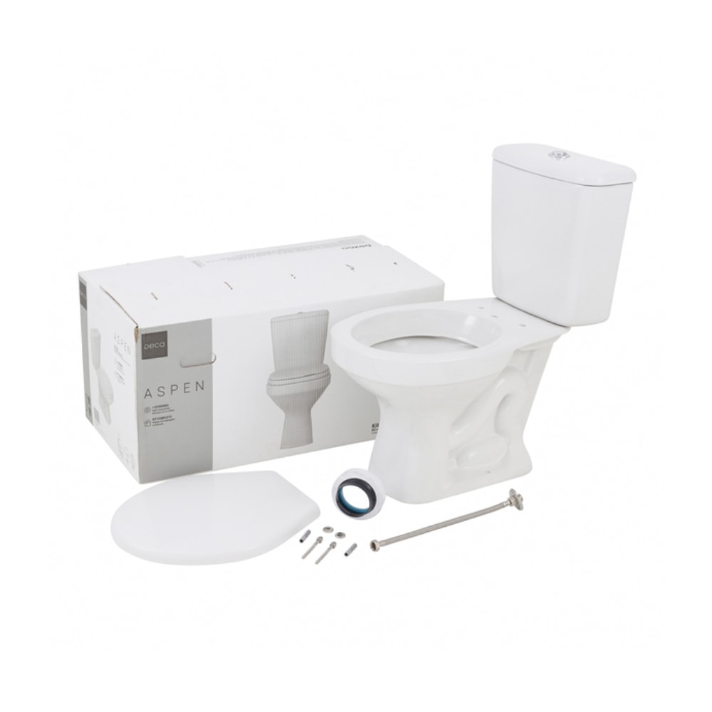 Vaso Sanitário Kit Bacia com Caixa Acoplada Aspen Deca Branca - KP.750.17