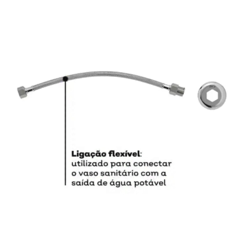 Vaso Sanitário Kit Bacia com Caixa Acoplada Aspen Deca Branca - KP.750.17