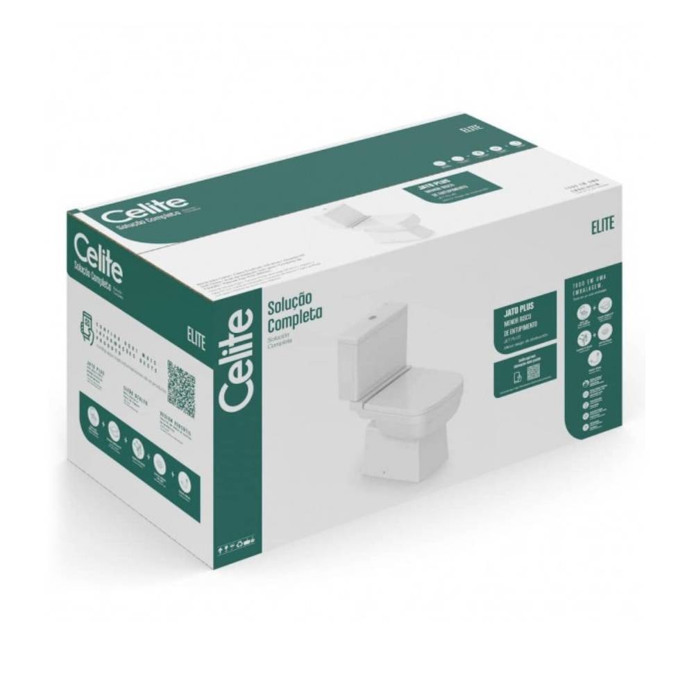 Vaso Sanitário Kit Bacia com Caixa Acoplada Celite Elite Branco - 1747230010300