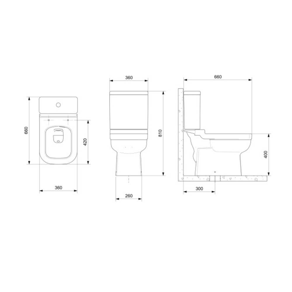 Vaso Sanitário Kit Bacia com Caixa Acoplada Celite Elite Branco - 1747230010300