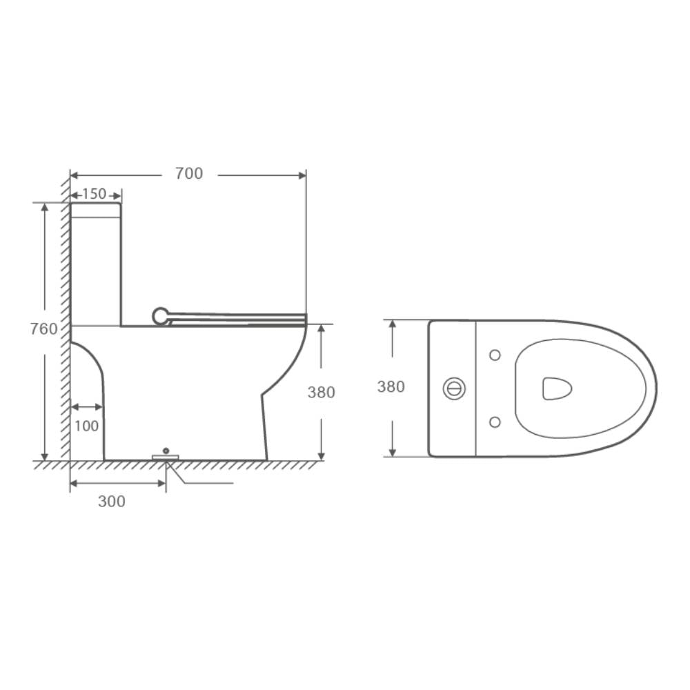 Vaso Sanitário Kit Bacia com Caixa Acoplada Dax Siphone Branco - DAX-3020-NL-WH
