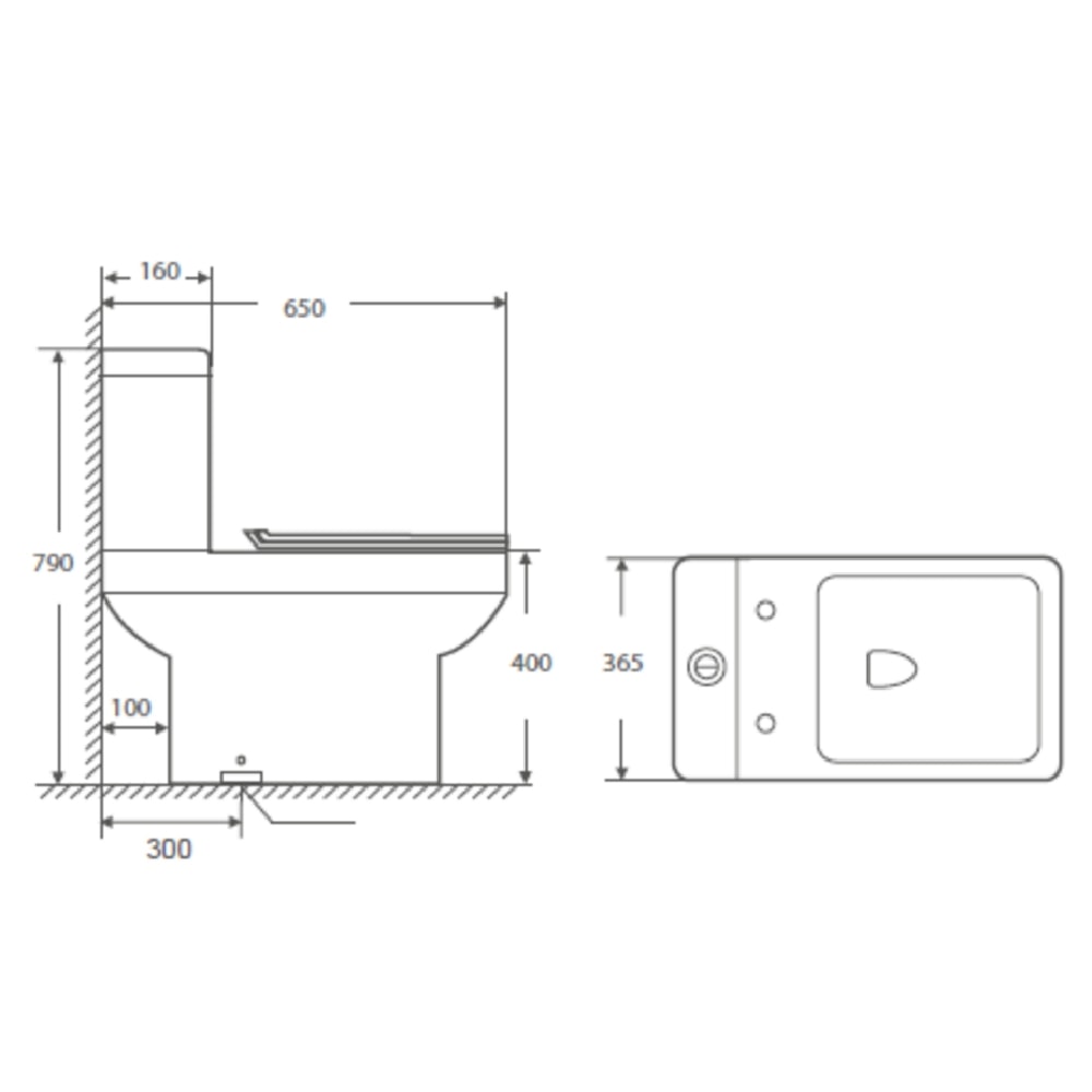 Vaso Sanitário Kit Bacia com Caixa Acoplada Dax Tejo Branco - DAX-3021-TJ-WH