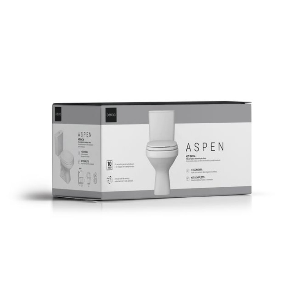 Vaso Sanitário Kit Bacia com Caixa Acoplada Deca Aspen Branco - KP.751.17