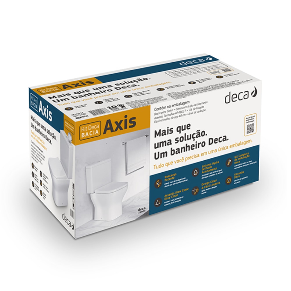 Vaso Sanitário Kit Bacia com Caixa Acoplada Deca Axis Branca - KP.470.17