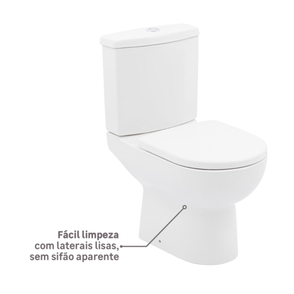 Vaso Sanitário Kit Bacia com Caixa Acoplada Deca Axis Branca - KP.470.17