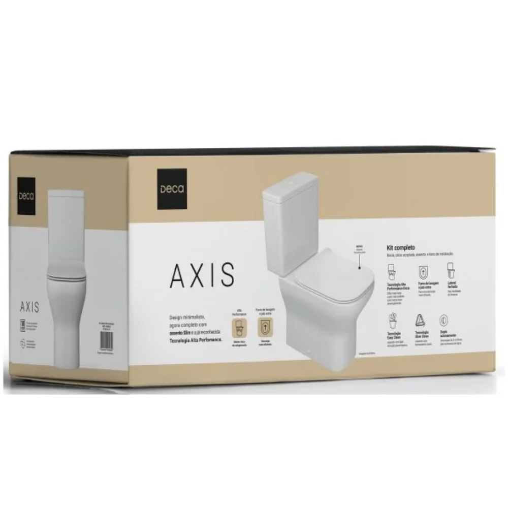 Vaso Sanitário Kit Bacia com Caixa Acoplada Deca Axis Branco - KP.470.SL.17