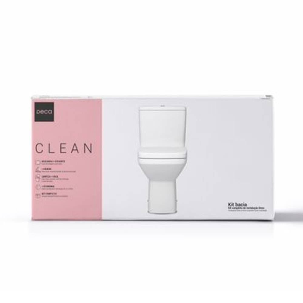 Vaso Sanitário Kit Bacia com Caixa Acoplada Deca Clean Branca - KP.460.17