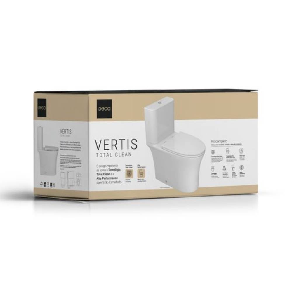 Vaso Sanitário Kit Bacia com Caixa Acoplada Deca Clean Branco - KP.8720.17
