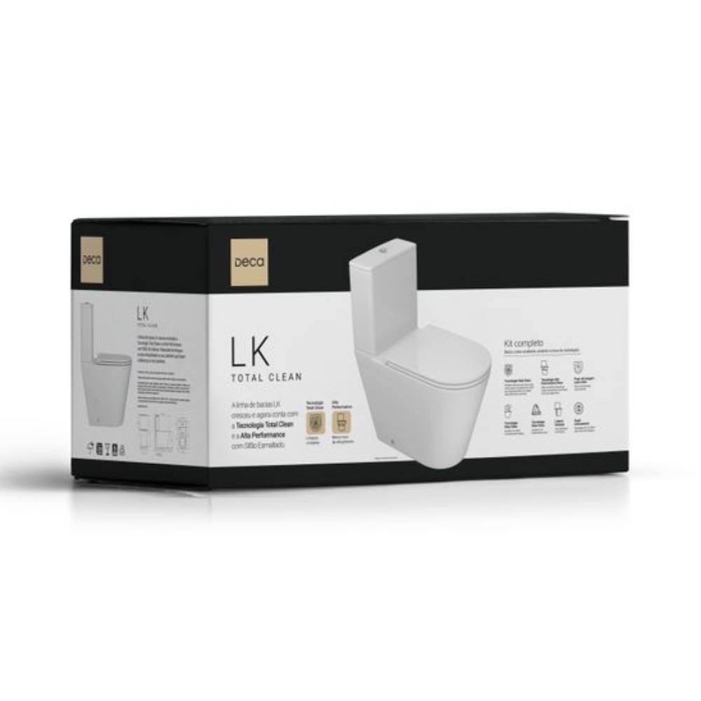 Vaso Sanitário Kit Bacia com Caixa Acoplada Deca Clean Branco - KP.8820.17