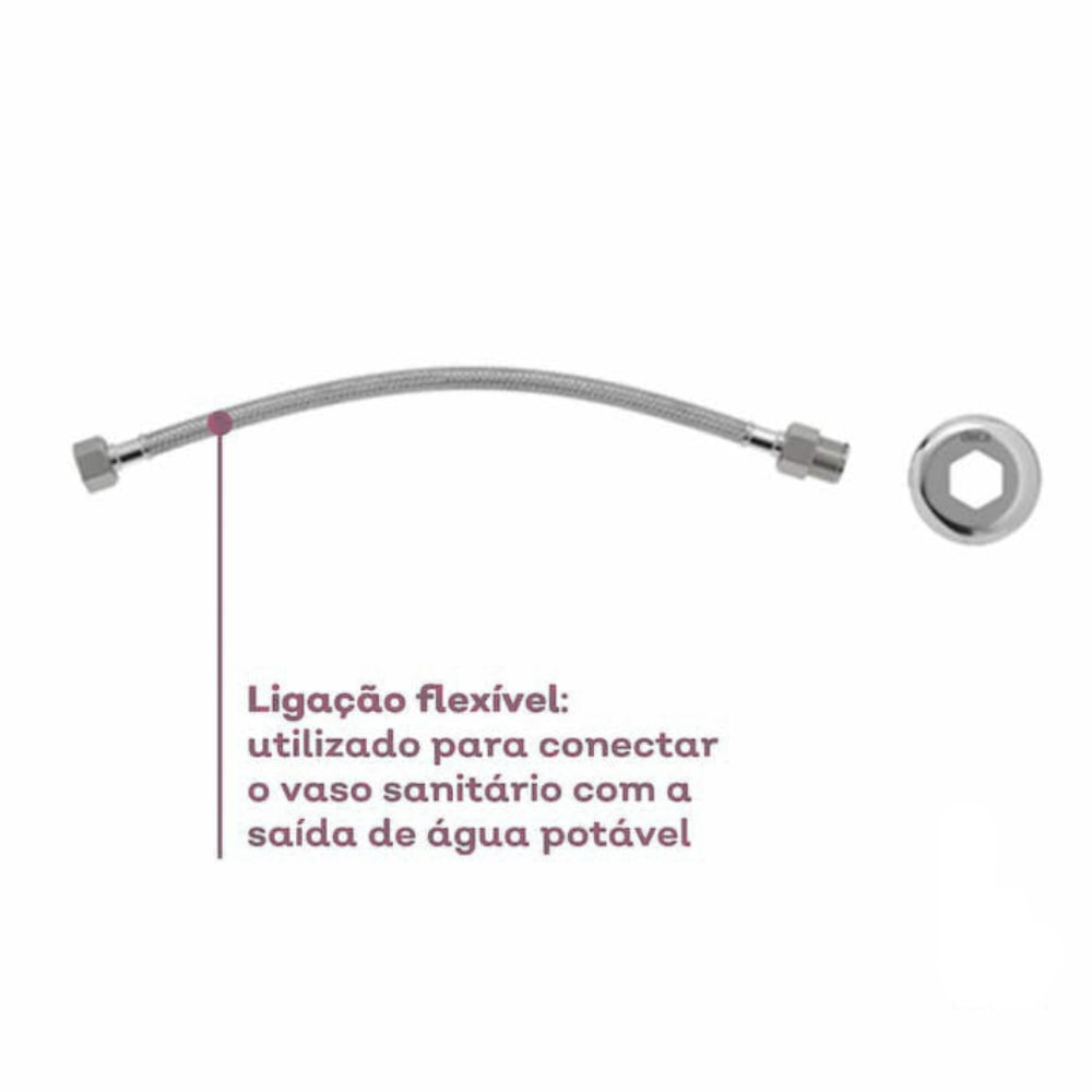 Vaso Sanitário Kit Bacia com Caixa Acoplada Deca Flex Branca - KP.380.17