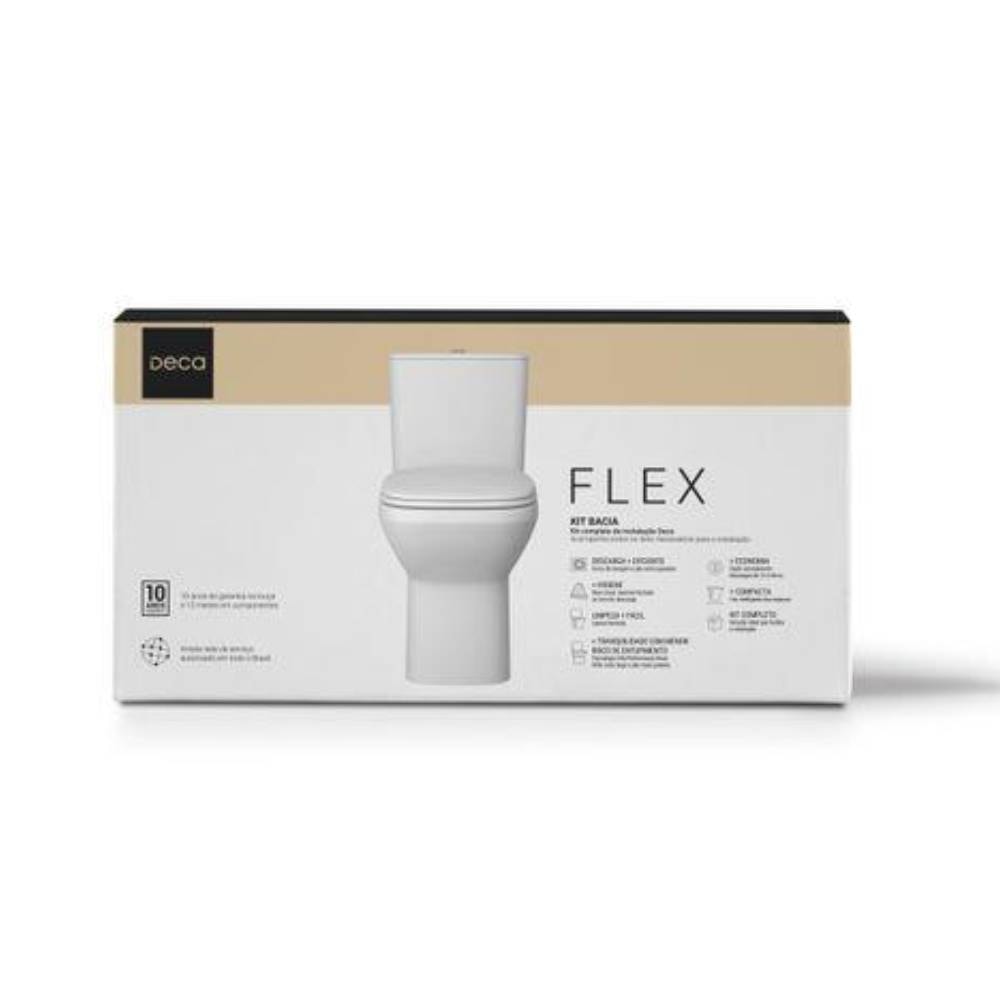 Vaso Sanitário Kit Bacia com Caixa Acoplada Deca Flex Branco - KP.381.17