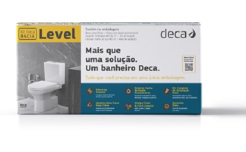 Vaso Sanitário Kit Bacia com Caixa Acoplada Deca Level Branca - Kp.480.17