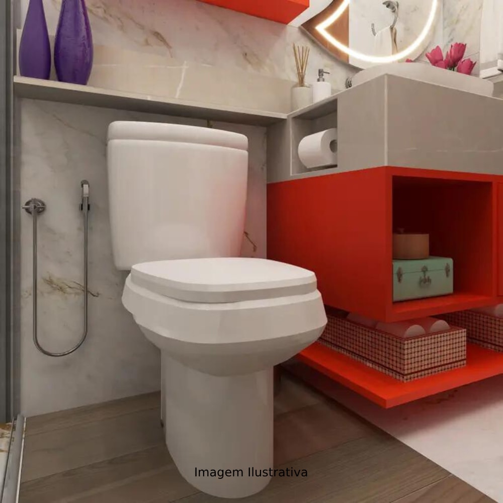 Vaso Sanitário Kit Bacia com Caixa Acoplada Deca Monte Carlo Branca - KP.808.17