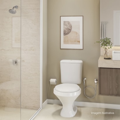 Vaso Sanitário Kit Bacia com Caixa Acoplada Deca Ravena Branca - KP.909.17