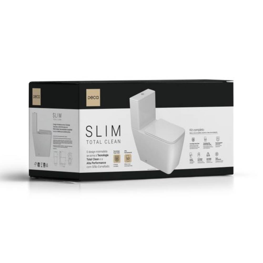 Vaso Sanitário Kit Bacia com Caixa Acoplada Deca Slim Branco - KP.8620.17