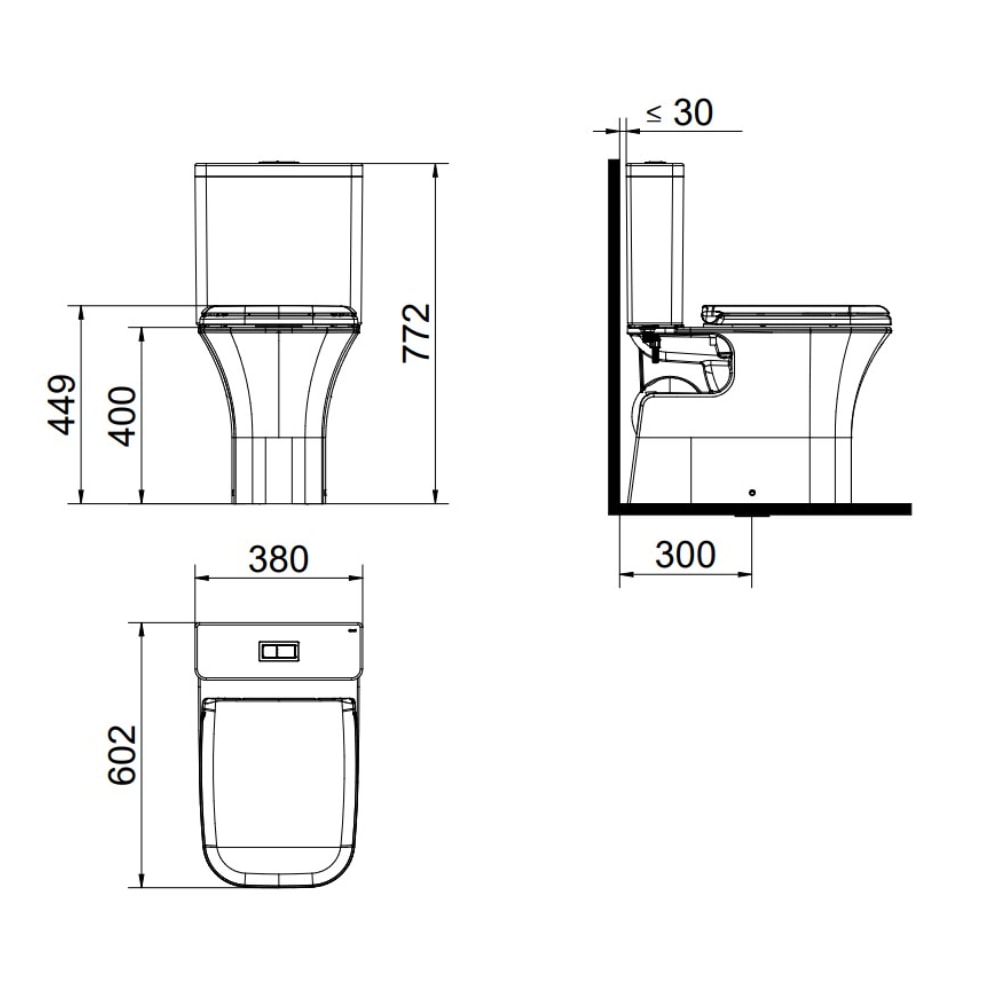 Vaso Sanitário Kit Bacia com Caixa Acoplada Docol Breezy Branco - 90020785066