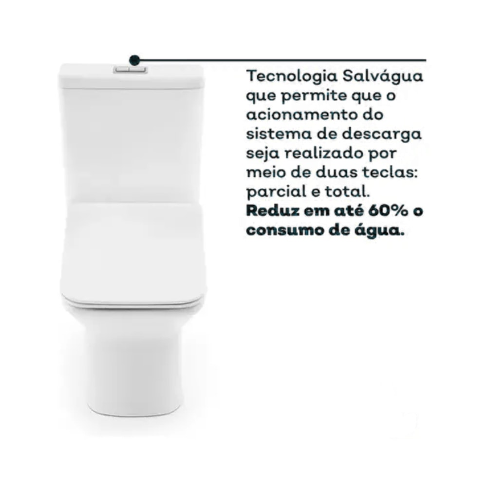 Vaso Sanitário Kit Bacia com Caixa Acoplada Docol Stillo Branca - 00969866