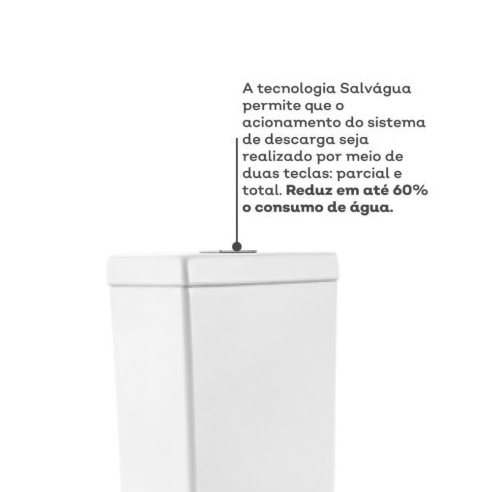 Vaso Sanitário Kit Bacia com Caixa Acoplada Docol Vougan Branca - 00969466