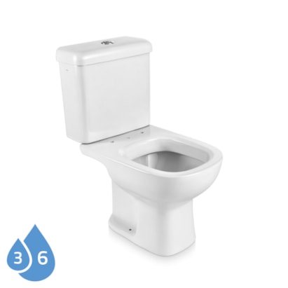 Vaso Sanitário Kit Bacia com Caixa Acoplada Icasa Etna Branca - CBETN00