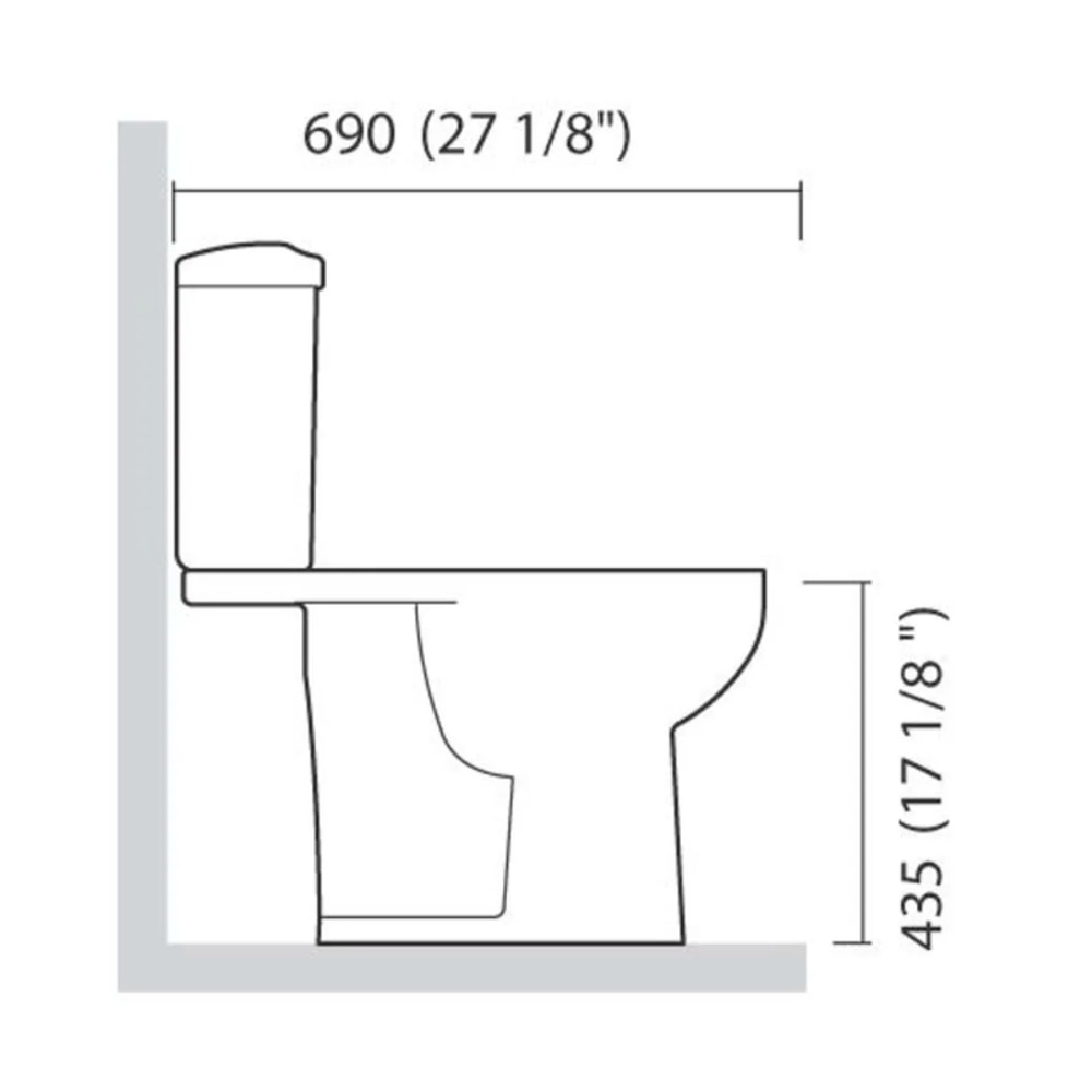 Vaso Sanitário Kit Bacia com Caixa Acoplada Icasa Luna Branco - IP91+IC94