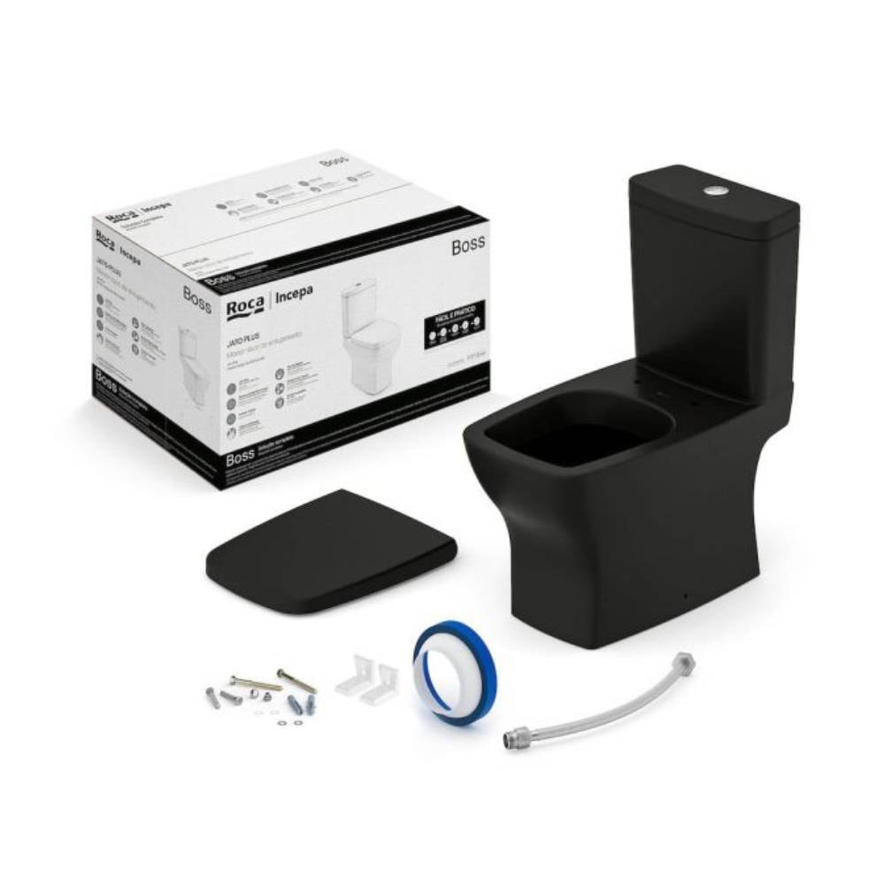 Vaso Sanitário Kit Bacia com Caixa Acoplada Incepa Boss Black Matte - 1897230081108