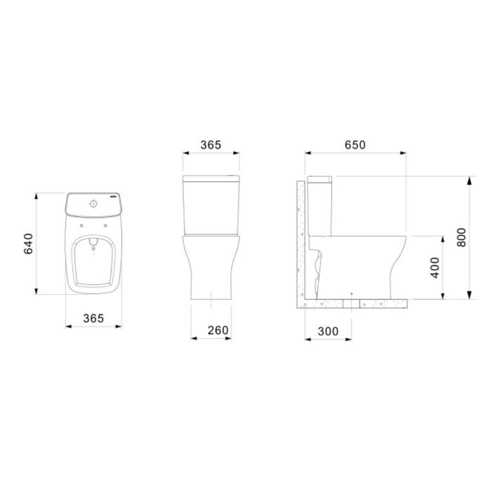 Vaso Sanitário Kit Bacia com Caixa Acoplada Incepa Boss Black Matte - 1897230081108