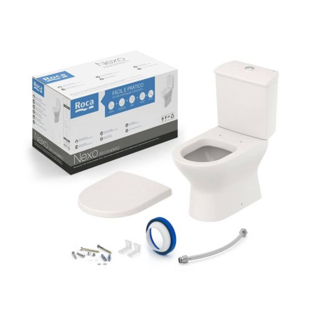 Vaso Sanitário Kit Bacia com Caixa Acoplada Roca Nexo Beige - C343723011