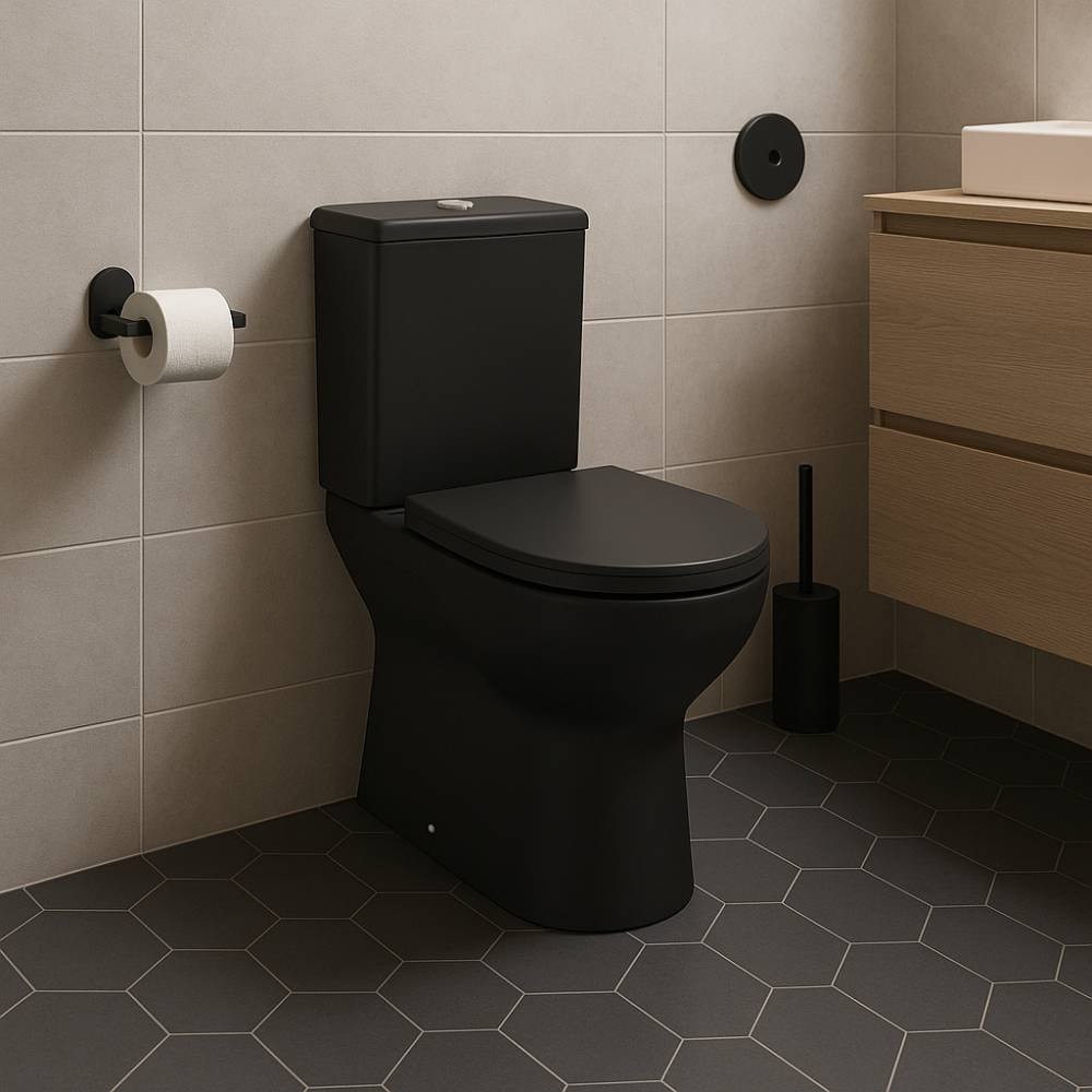 Vaso Sanitário Kit Bacia com Caixa Acoplada Roca Nexo Mate Black - C343723009