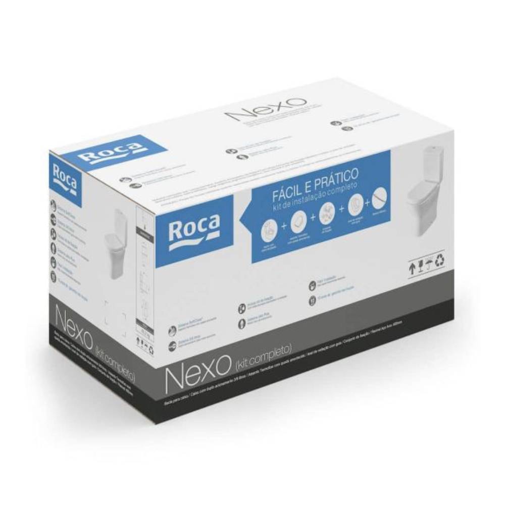 Vaso Sanitário Kit Bacia com Caixa Acoplada Roca Nexo Mate Black - C343723009