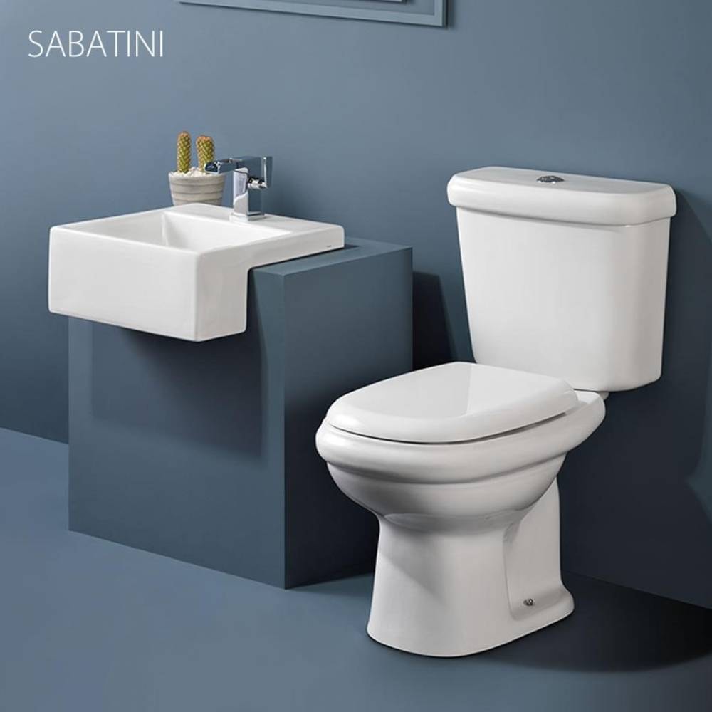 Vaso Sanitário Kit Bacia com Caixa Acoplada Sabatini Icasa Branco - CBSAB00