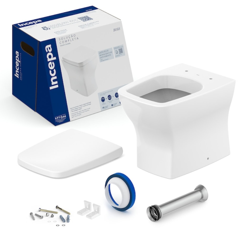 Vaso Sanitário Kit Bacia Convencional Incepa Boss Branco - 1897270011100