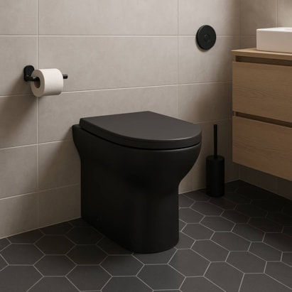 Vaso Sanitário Kit Bacia Convencional Roca Nexo Mate Black - C343727009