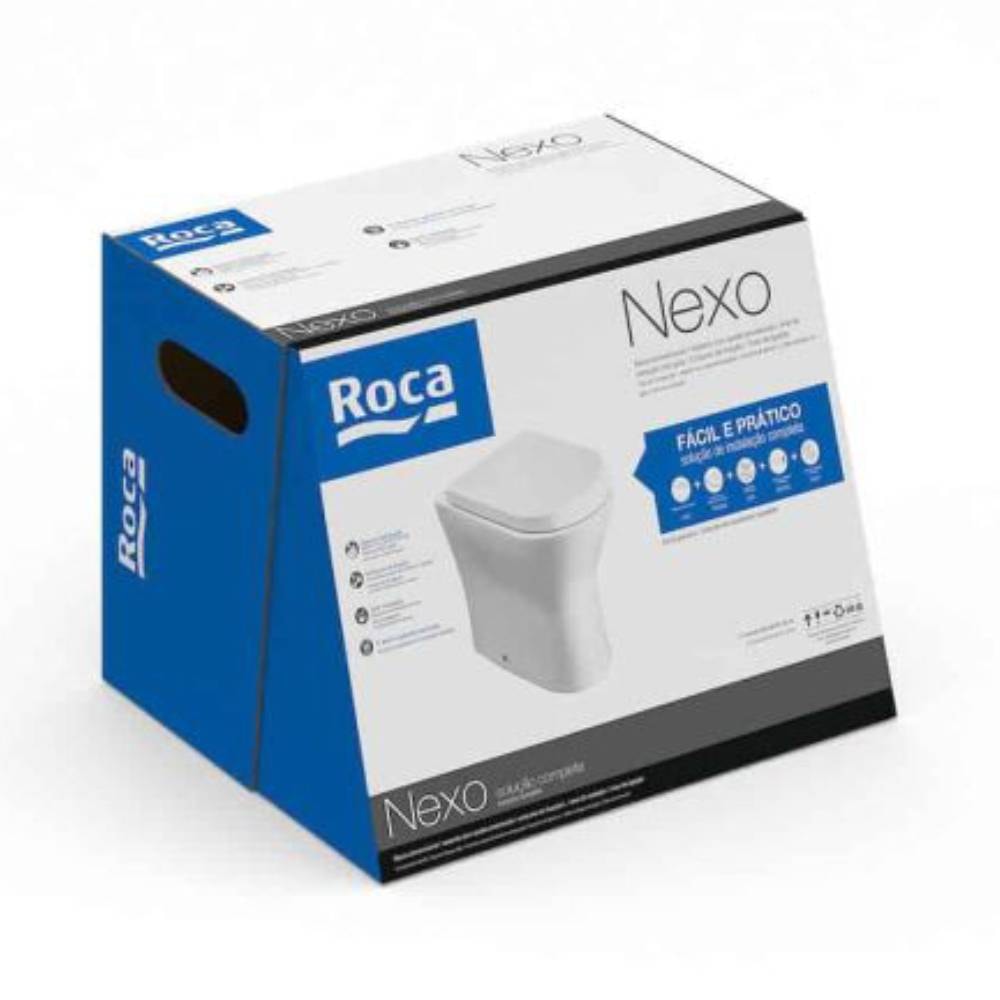 Vaso Sanitário Kit Bacia Convencional Roca Nexo Mate Black - C343727009