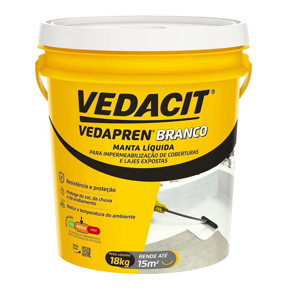 Vedacit Impermeabilizante Vedapren Branco Baumgart 18kg - 112534