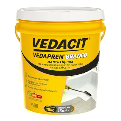 Vedacit Impermeabilizante Vedapren Branco Baumgart 18kg - 112534