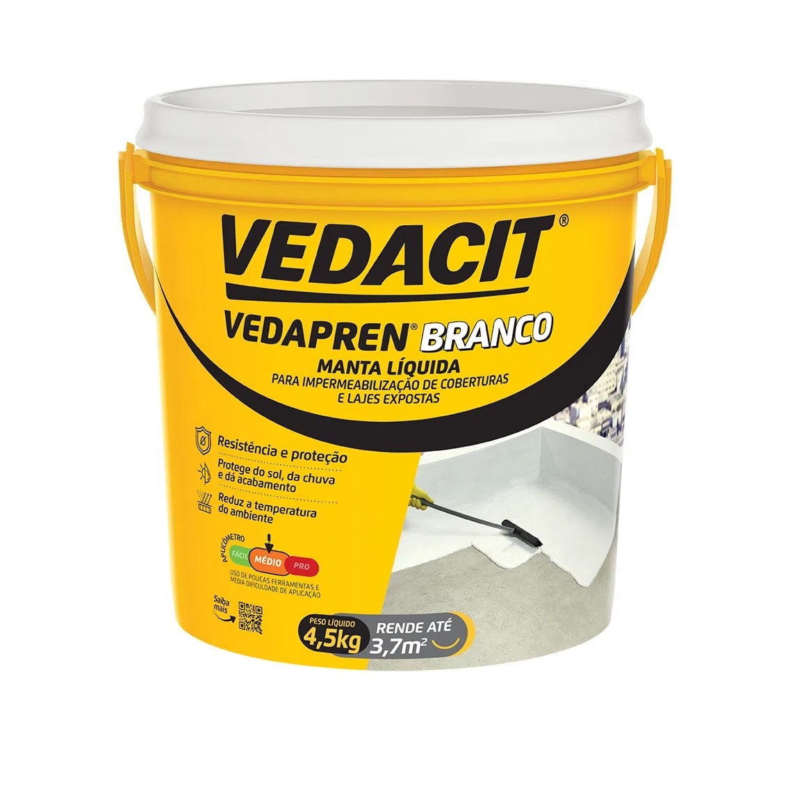 Vedacit Impermeabilizante Vedapren Branco Baumgart 4,5kg - 121857