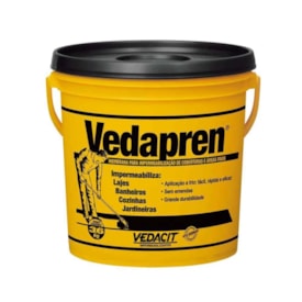 Vedacit Impermeabilizante Vedapren Preto Baumgart 3,6kg - 121855