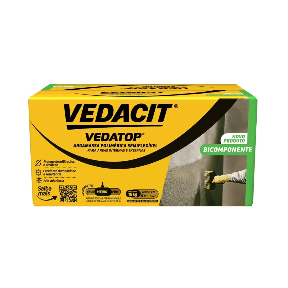 Vedatop Argamassa Bicomponente Polimérica Vedacit 18Kg - 132872