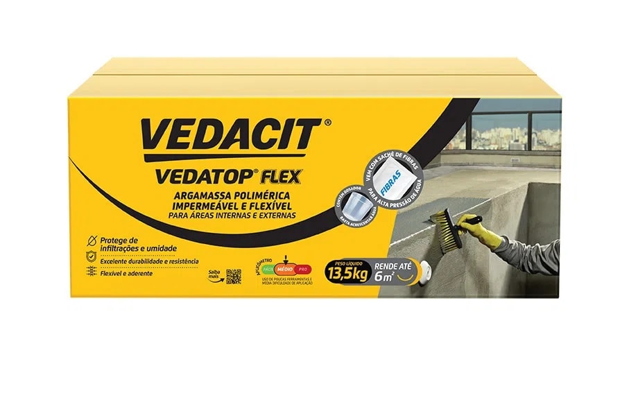 Vedatop Flex Argamassa Bicomponente Polimérica Vedacit 13,5Kg - 112807