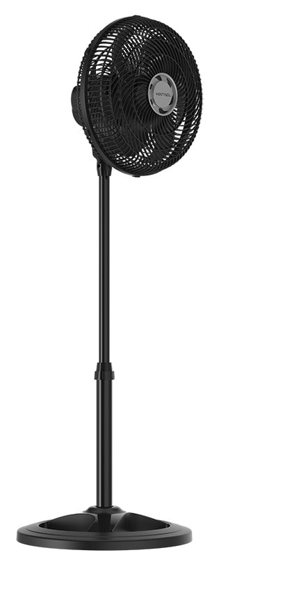 Ventilador de Coluna Ventisol Preto 30cm Turbo 6 Pás Oscilante - 8235