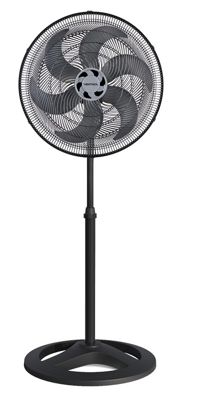 Ventilador de Coluna Ventisol Preto 50cm Turbo 6 Pás Oscilante - 3852