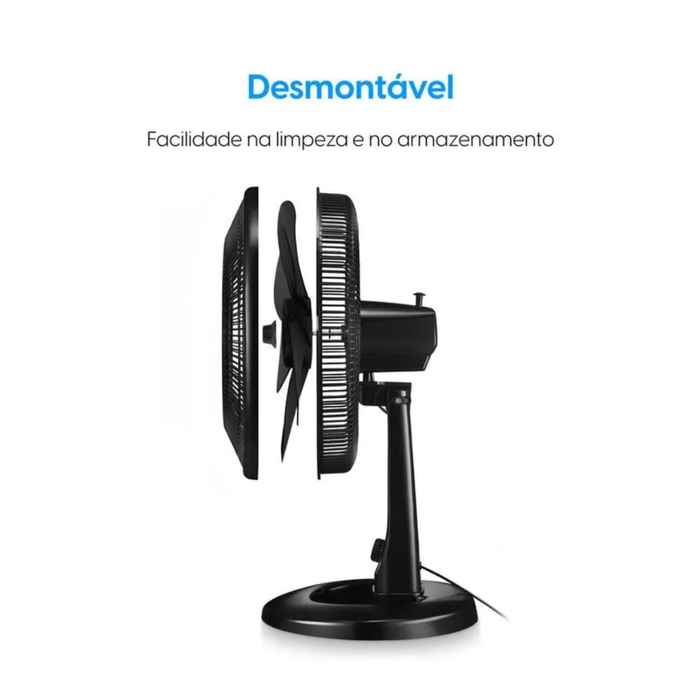Ventilador de Mesa Elgin Breeze Air 40cm 7 Pás 127v Preto