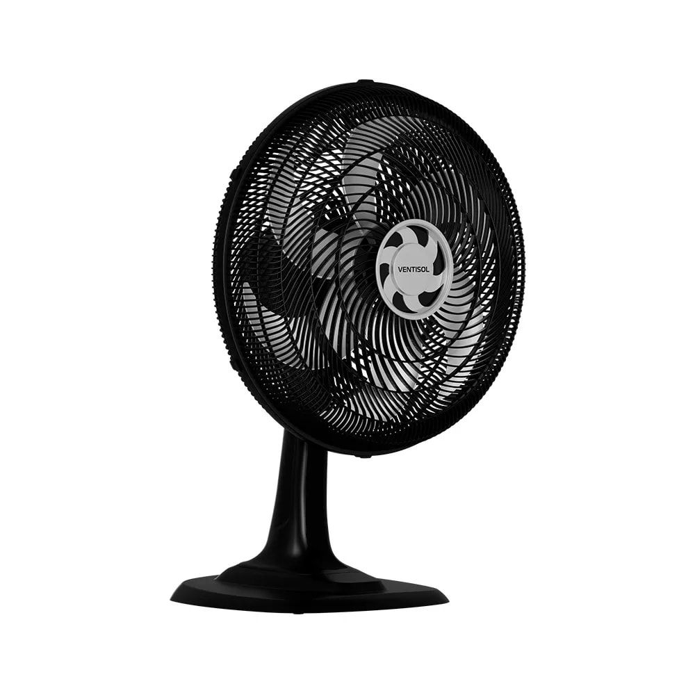 Ventilador de Mesa Ventisol Turbo Oscilante 40cm 6 Pás 127v Preto - 550