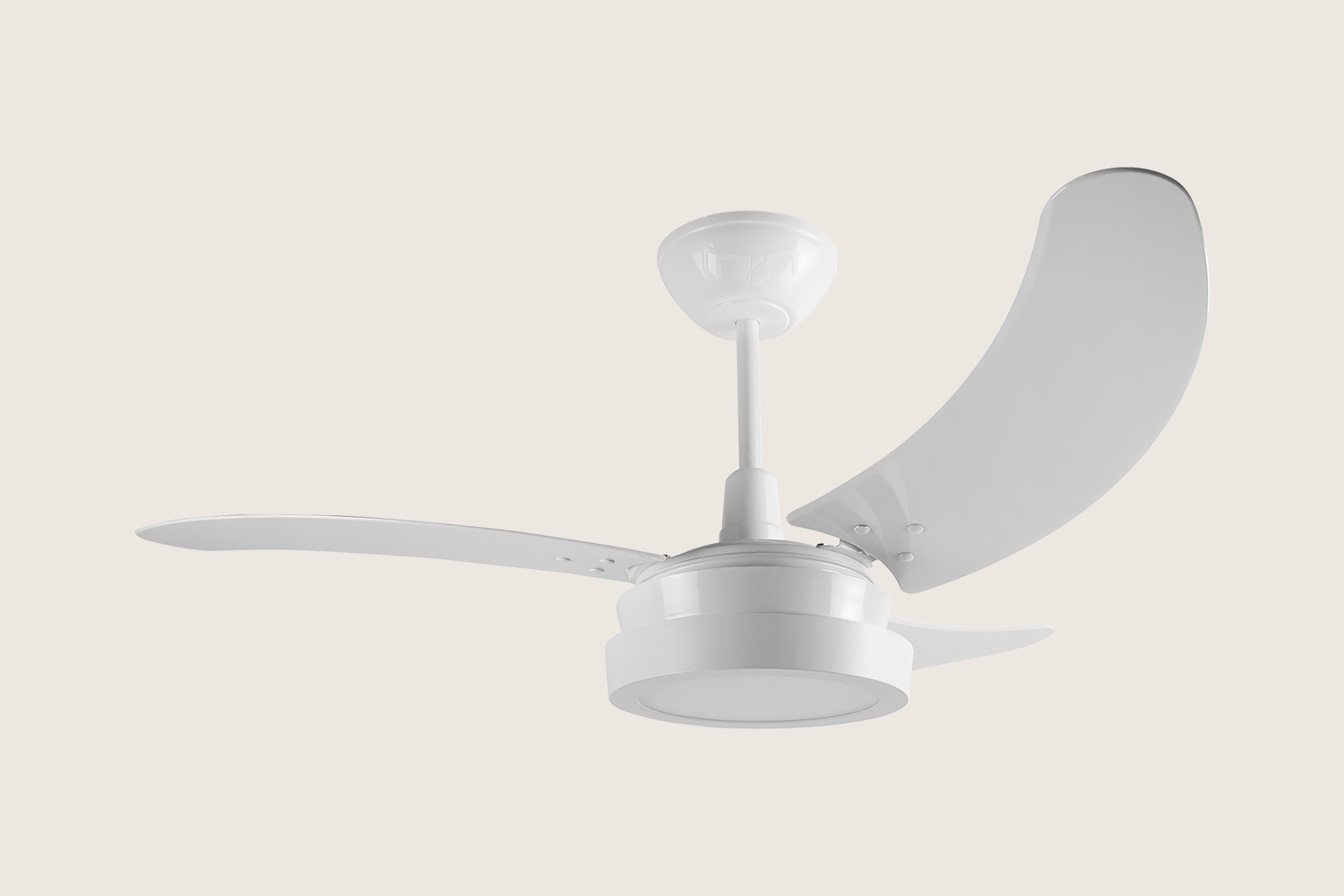 Ventilador De Teto Buzios Max Branco/Branco Led 127v 3 Pás Transparentes 130w - Tron