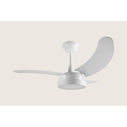 Ventilador De Teto Buzios Max Branco/Branco Led 127v 3 Pás Transparentes 130w - Tron